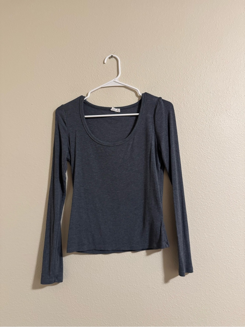 Cotton On Women's Long Sleeve Scoop Neck Top - Charcoal